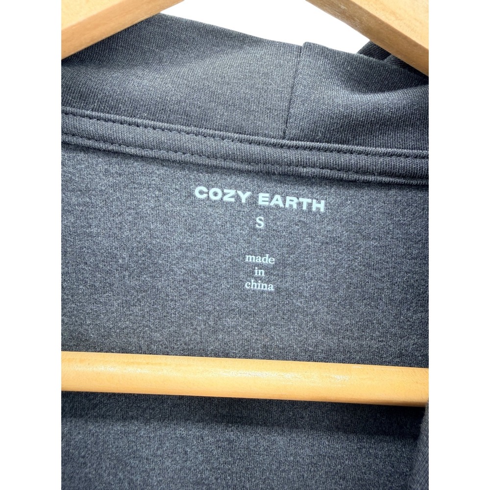 Cozy Earth Hoodie Small Gray Brushed Bamboo Ultra Soft Breathable Pullover - Picture 5 of 6